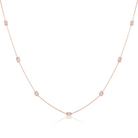 18K Rose Gold Emerald Cut Diamond By The Yard Necklace – 18" - Jackson Hole Jewelry Company