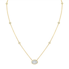 18k Yellow Gold Oval Diamond Pendant 3.01 Ctw - Jackson Hole Jewelry Company