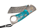 William Henry – “Kingman” Titanium Cigar Cutter with Turquoise & Damascus Blade - Jackson Hole Jewelry Company