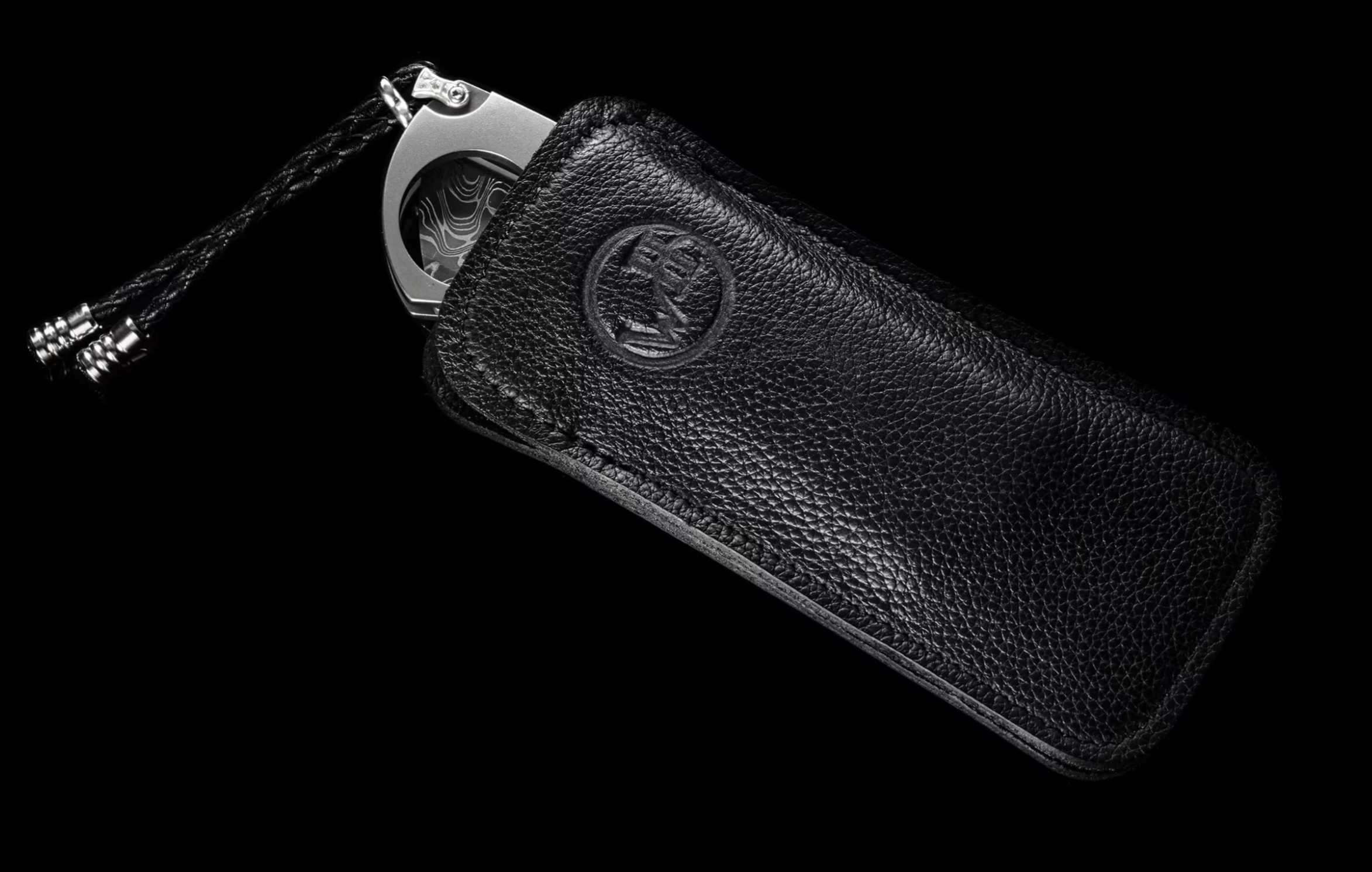 William Henry – “Kingman” Titanium Cigar Cutter with Turquoise & Damascus Blade - Jackson Hole Jewelry Company