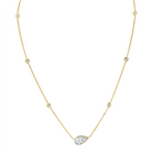 Pear Shaped Diamond Pendant with 18K Yellow Gold Chain - Jackson Hole Jewelry Company