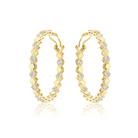 Hex Collection Diamond Hoop Earrings in 18K Yellow Gold - Jackson Hole Jewelry Company