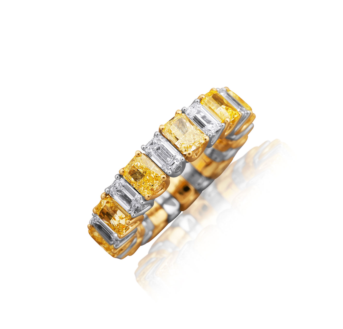 Picchiotti Xpandable™ Fancy Yellow and White Diamond Ring White and Yellow Gold 750 - Jackson Hole Jewelry Company