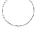 Round Brilliant Diamond Tennis Necklace 19 carats in 14K White Gold - Jackson Hole Jewelry Company