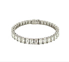 Platinum Emerald Cut Diamond Tennis Bracelet 26.29 CTW - Jackson Hole Jewelry Company