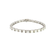 EMERALD CUT DIAMOND TENNIS BRACELET - Jackson Hole Jewelry Company