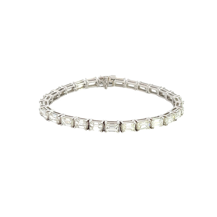 EMERALD CUT DIAMOND TENNIS BRACELET - Jackson Hole Jewelry Company