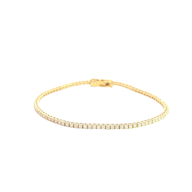 YELLOW GOLD TENNIS BRACELET - Jackson Hole Jewelry Company