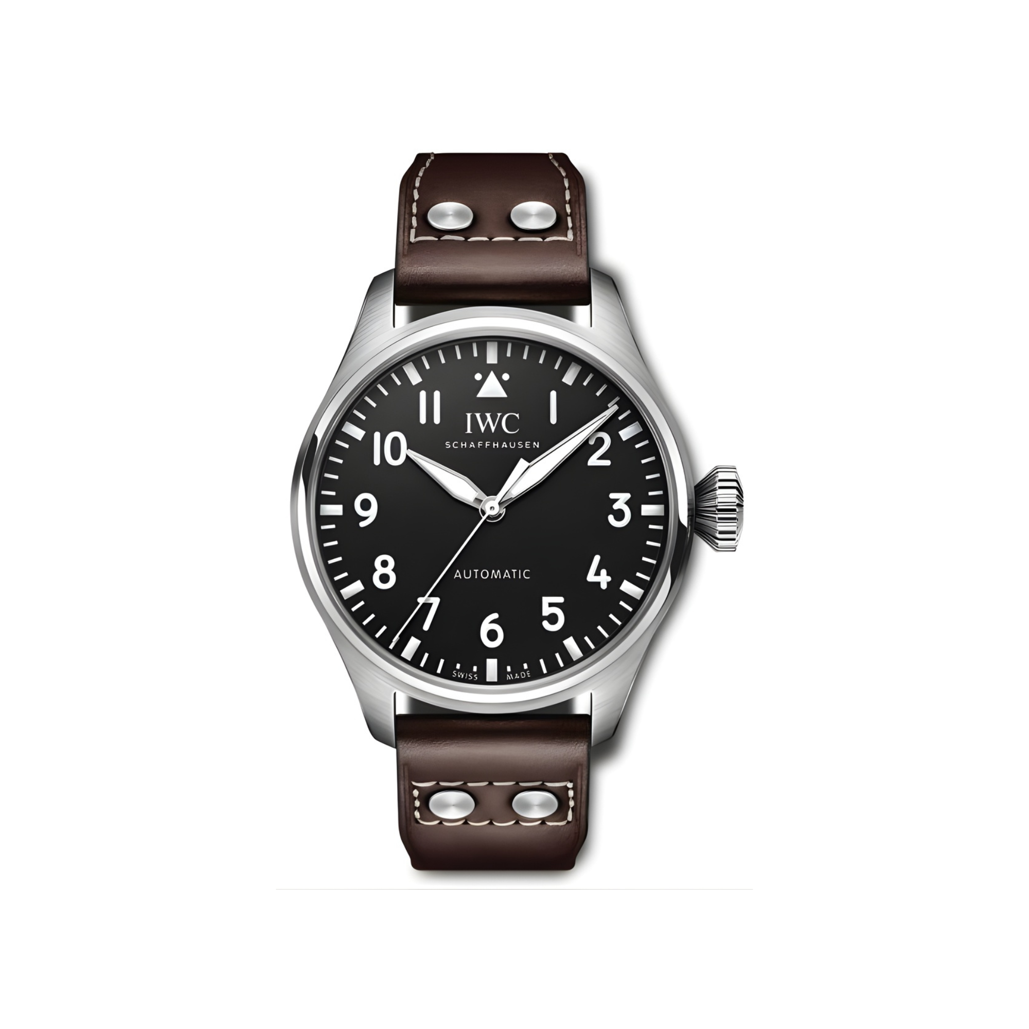 IWC – Big Pilot’s Watch 43 with Black Dial on Leather Strap - Jackson Hole Jewelry Company