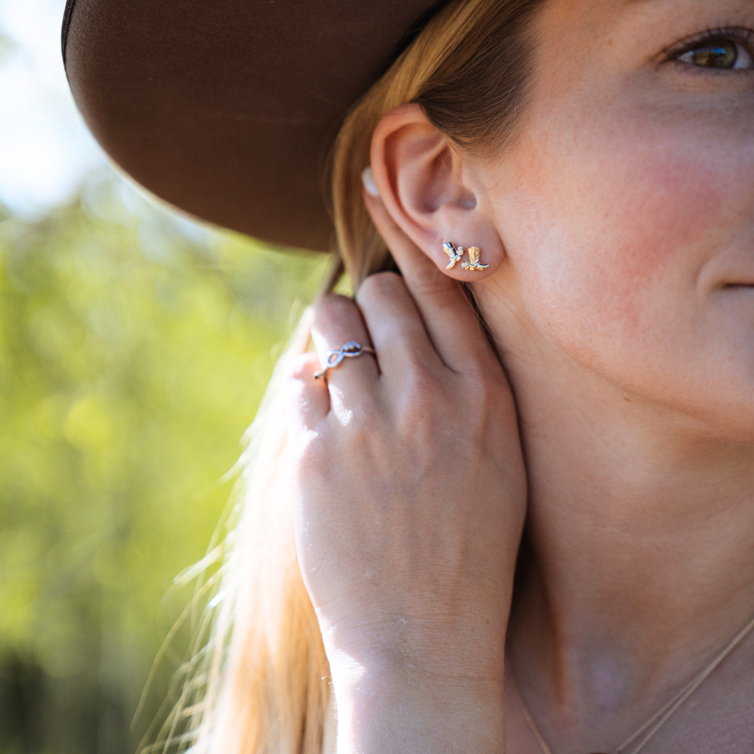 Tiny Teton Cowboy Boot Earrings - Jackson Hole Jewelry Company