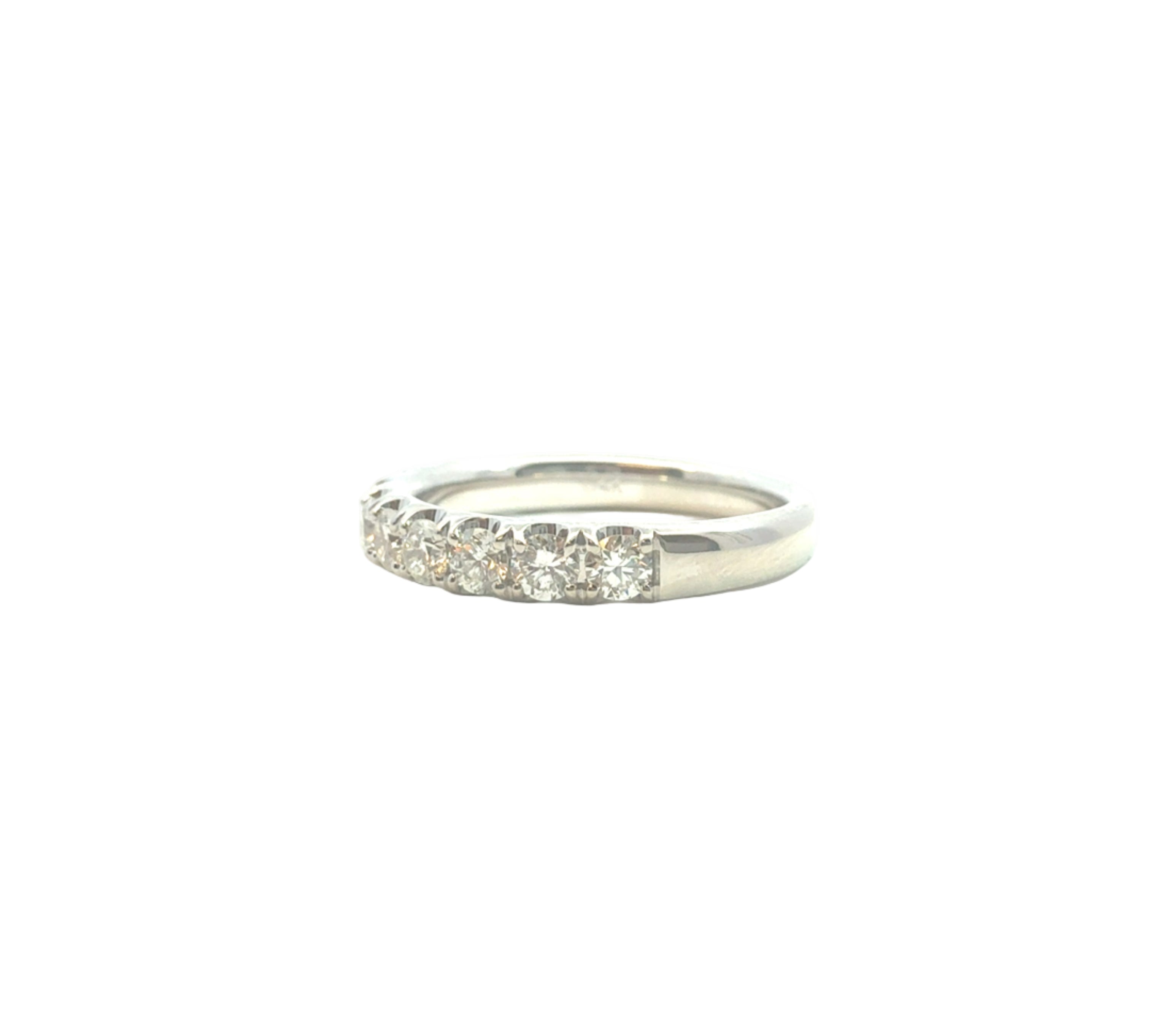 Double Shared Prong Diamond Ring 14K White Gold - Jackson Hole Jewelry Company