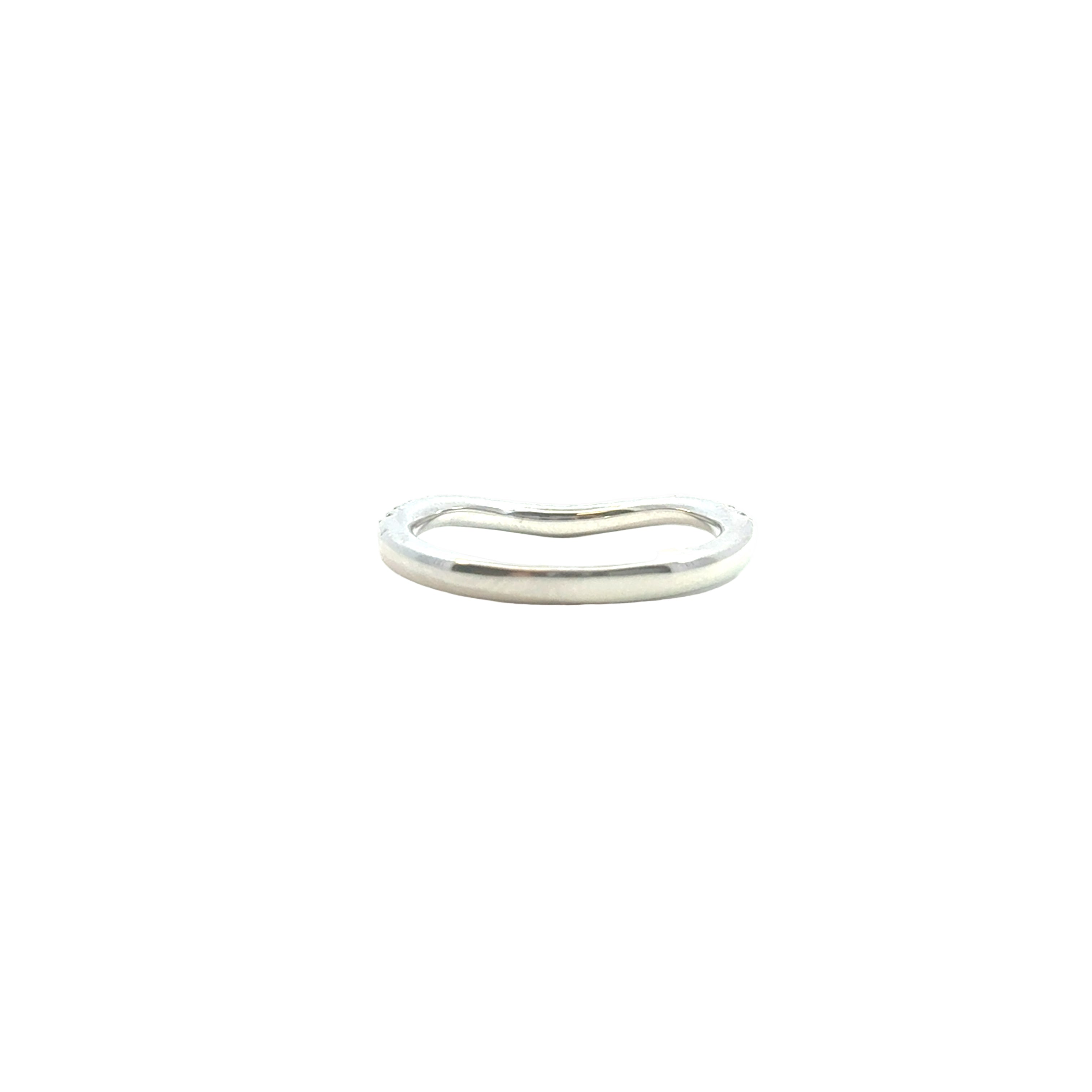 Half Way Wave Diamond Band Ring In 14K White Gold - Jackson Hole Jewelry Company
