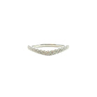 Half Way Wave Diamond Band Ring In 14K White Gold - Jackson Hole Jewelry Company