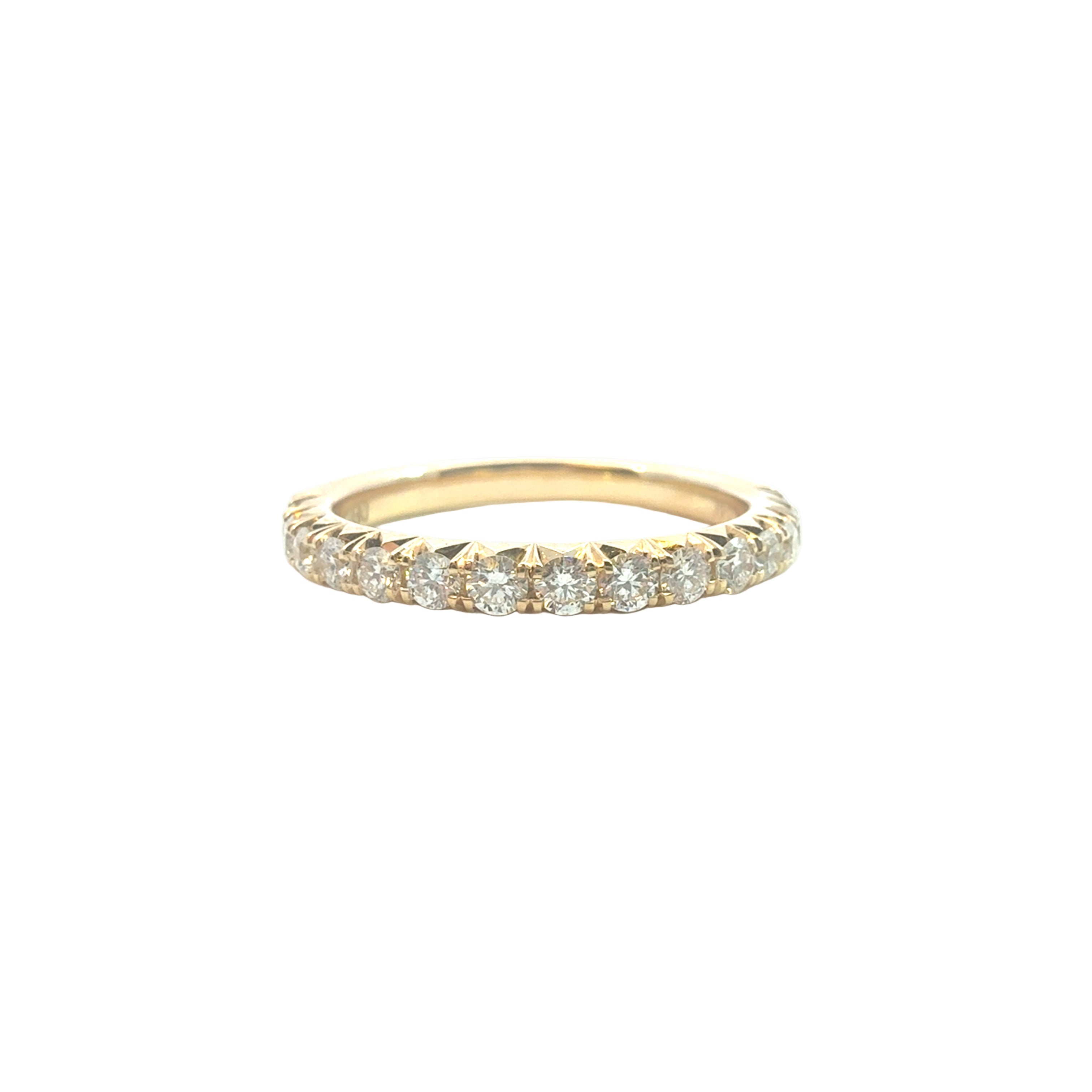 Half Way Diamond Band In 14K Yellow Gold - Jackson Hole Jewelry Company