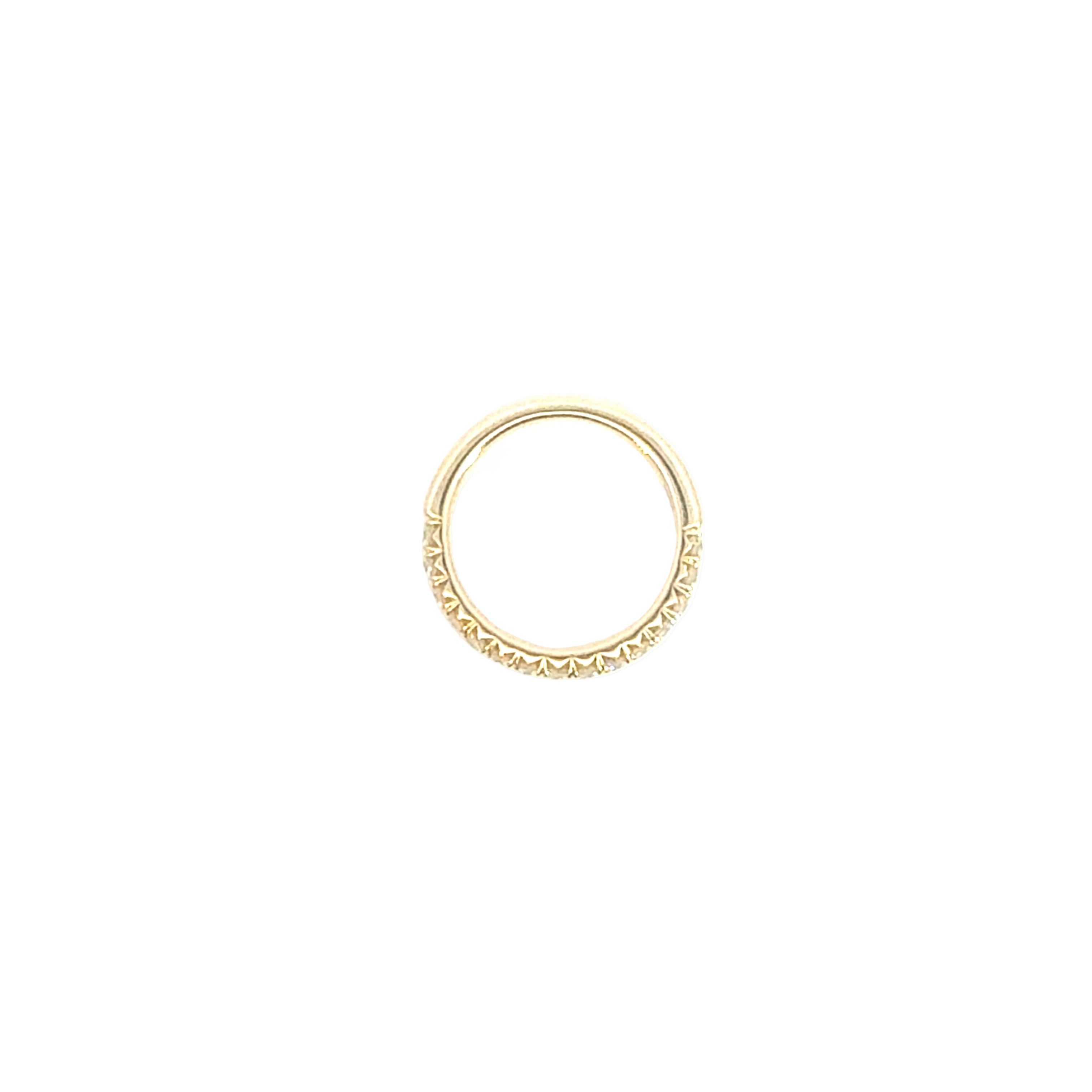 Half Way Diamond Band In 14K Yellow Gold - Jackson Hole Jewelry Company