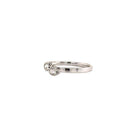 Rose Cut Pear & Round shape Diamond Ring in 18K White Gold - Jackson Hole Jewelry Company