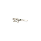 Rose Cut Pear & Round shape Diamond Ring in 18K White Gold - Jackson Hole Jewelry Company