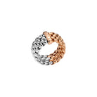 FOPE ESSENTIALS 18K Gold Bicolor Flex'it Ring With Oval Mesh - Jackson Hole Jewelry Company