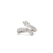 1.36 cttw Empire Serpent Diamond Ring in 18K white Gold - Jackson Hole Jewelry Company