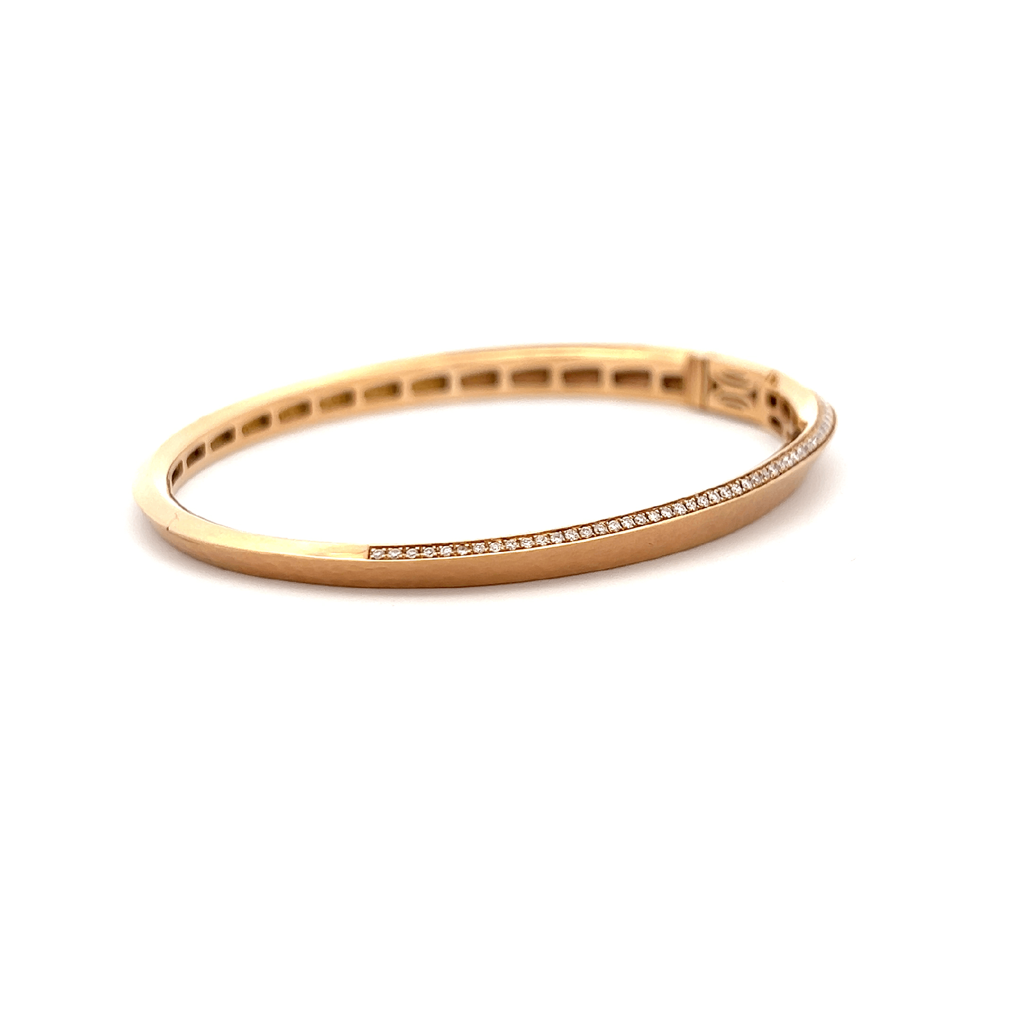 VENDORAFA 18K ROSE GOLD LARGE BRACELET WITH DIAMONDS 45DIAMONDS=0.38CTTW - Jackson Hole Jewelry Company