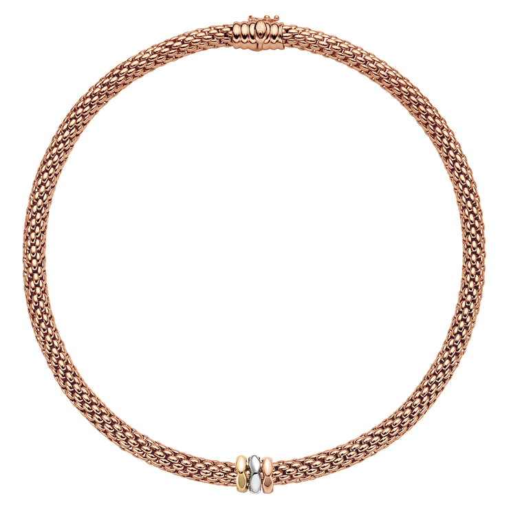 FOPE LOVE NEST Necklace with 18K Tri-Gold Rondels