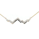 LUXE EDITION: 18K Gold Teton Peak Outline Necklace With Diamonds - Jackson Hole Jewelry Company
