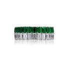 Picchiotti Xpandable Ring in White Diamonds and Emeralds - Jackson Hole Jewelry Company