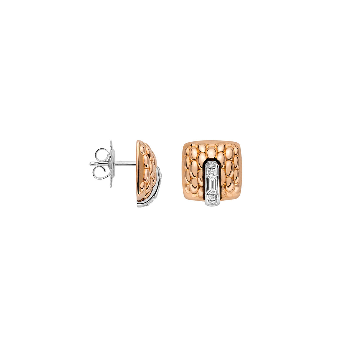 FOPE VENDOME 18K Gold Studs with White Diamonds - 0.48 carats - Jackson Hole Jewelry Company