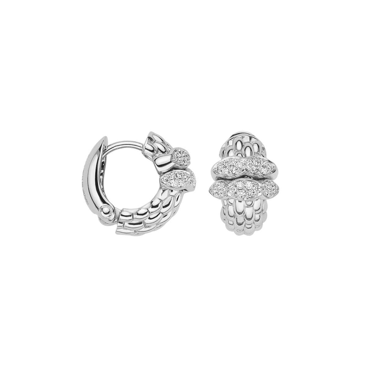 FOPE LOVE NEST 18K Gold Earrings with White Diamond Pavé - 0.33 carats - Jackson Hole Jewelry Company