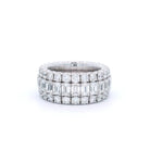 Picchiotti Three Row Emerald and Round Diamond Xpandable Ring - Jackson Hole Jewelry Company