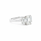 Emerald Cut Diamond Three Stone Engagement Ring in Platinum 2.05ct - Jackson Hole Jewelry Company