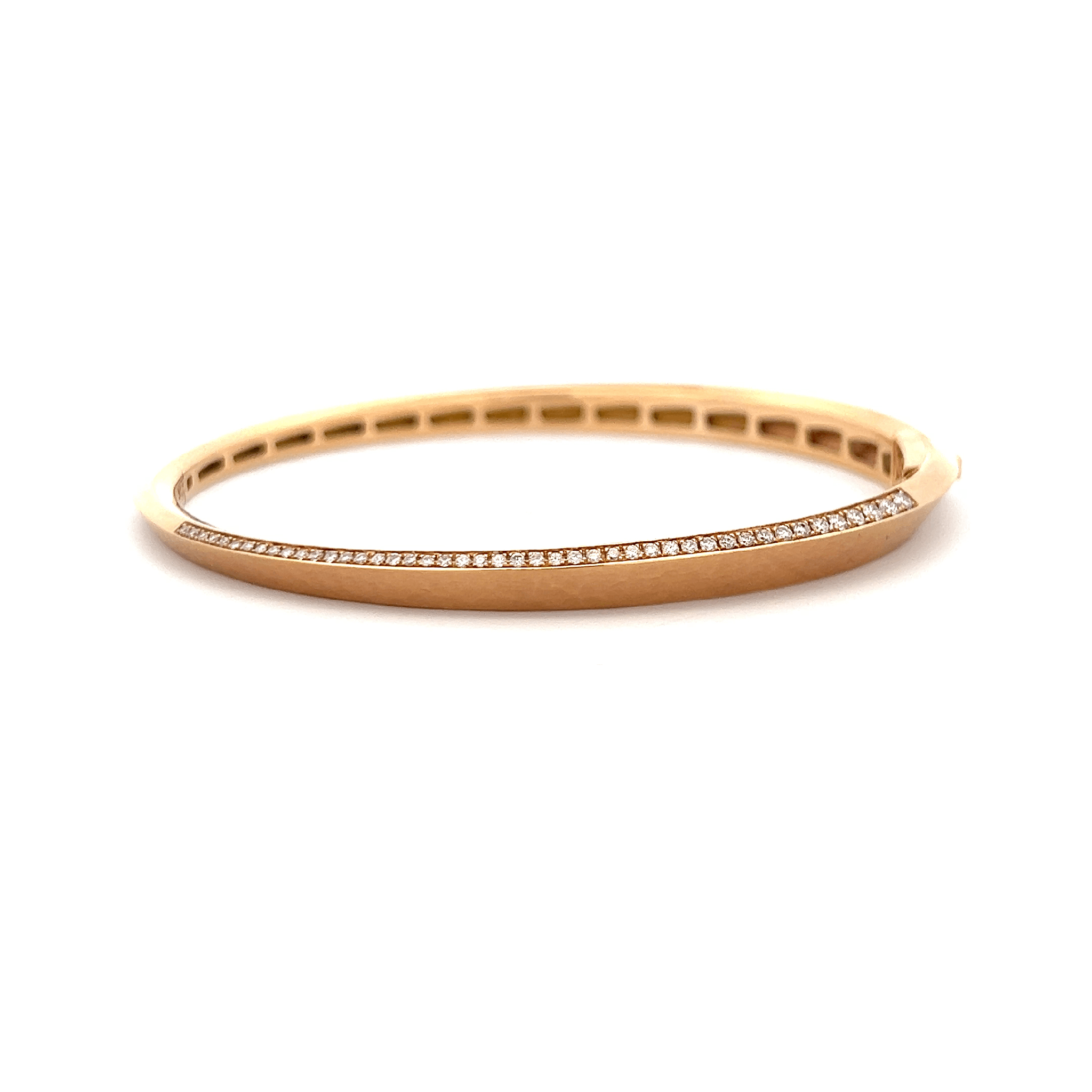 VENDORAFA 18K ROSE GOLD LARGE BRACELET WITH DIAMONDS 45DIAMONDS=0.38CTTW - Jackson Hole Jewelry Company
