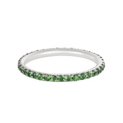 18 Karat Green Tsavorite Pavé 1.5mm Eternity Band Only - Jackson Hole Jewelry Company