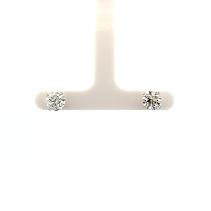 3.03cttw Round Brilliant Diamond Studs in 14K WG - Jackson Hole Jewelry Company