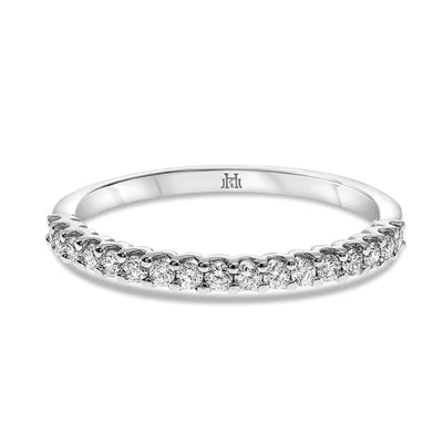 14 Karat White Gold Half Eternity Diamond Band - Jackson Hole Jewelry Company