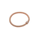FOPE SOLO 18K Gold Flex’it Bracelet with White Diamond Rondel - 0.10 carats - Jackson Hole Jewelry Company