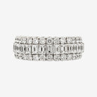 Picchiotti Xpandable™ 3 Row Mixed Cut Diamond Eternity Ring in 18K White Gold 5.46 cttw - Jackson Hole Jewelry Company