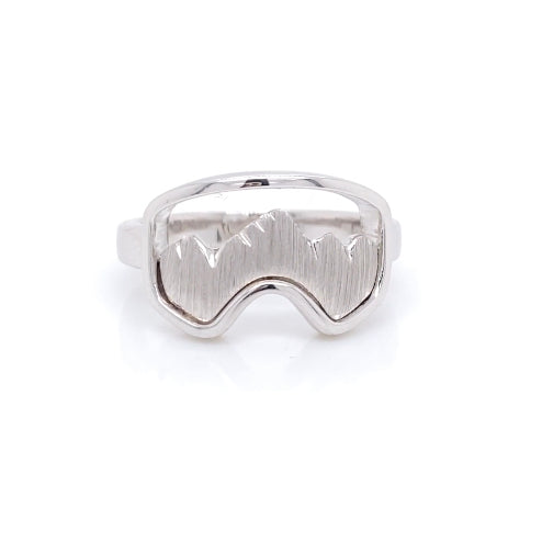 Silver Teton Ski Goggle Ring - Jackson Hole Jewelry Company