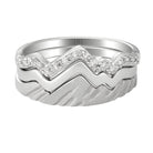 Limited Edition Teton Stacking Rings™ Mountain Trio in 18K White Gold - Jackson Hole Jewelry Company