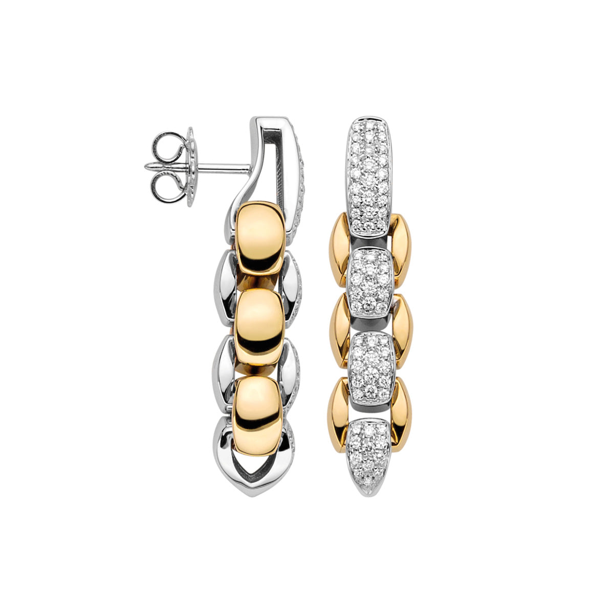 FOPE EKA 18K Gold Earrings with White Diamonds - 0.71 carats - Jackson Hole Jewelry Company
