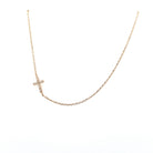 LOVE LETTER PAVÉ CROSS ADJUSTABLE NECKLACE - Jackson Hole Jewelry Company