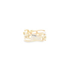 .11RD 14K Yellow Gold Diamond Chain Link Ring - Jackson Hole Jewelry Company