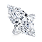 Marquise-Cut Diamond Solitaire Ring with Pave Band - Jackson Hole Jewelry Company