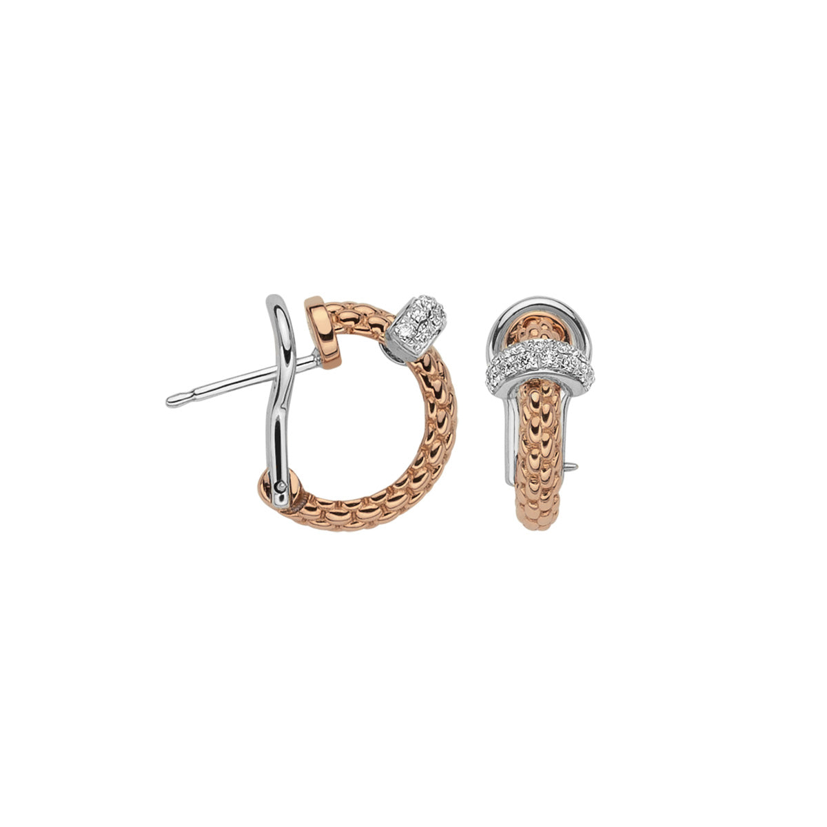FOPE PRIMA 18K Gold Earrings with White Diamonds - 0.18 carats - Jackson Hole Jewelry Company