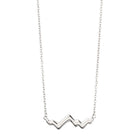 Silver Jackson Hole Teton Outline Necklace - Jackson Hole Jewelry Company