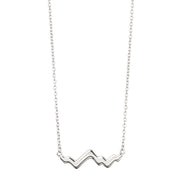 Silver Jackson Hole Teton Outline Necklace - Jackson Hole Jewelry Company