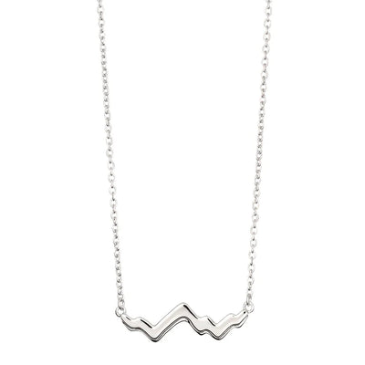 Silver Jackson Hole Teton Outline Necklace - Jackson Hole Jewelry Company
