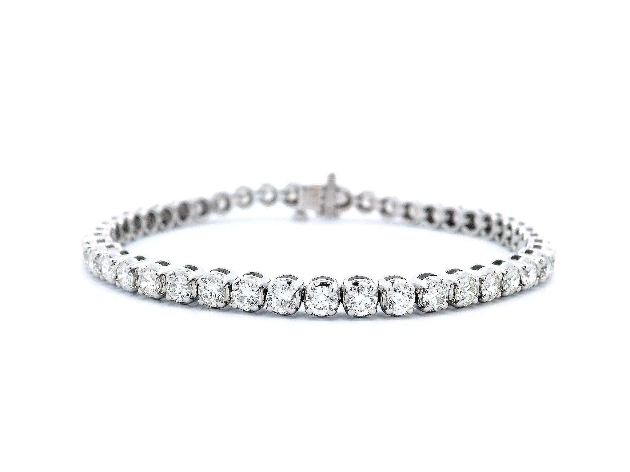18K White Gold Diamond Tennis Bracelet - Jackson Hole Jewelry Company