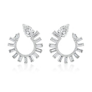 Rockefeller Fossil Diamond Hoops - Jackson Hole Jewelry Company