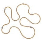 FOPE PRIMA 18K Gold Multi-Charm Flex'it Necklace with White Diamonds - 0.37 carats - Jackson Hole Jewelry Company